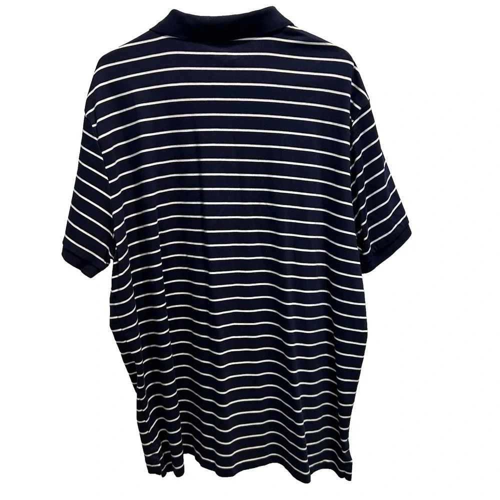 POLO Ralph Lauren Men's Custom Slim Fit Shirt XXL Navy White Stripe‎ Pony Logo